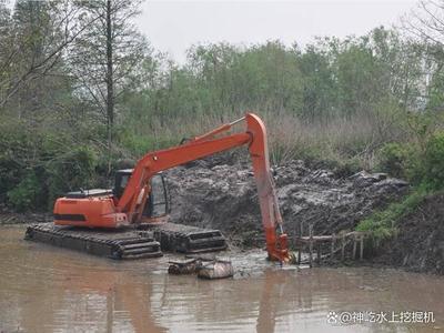 红河水陆两用挖掘机租赁